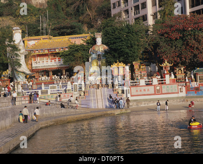 Repulse Bay und Tin Hau Tempel in Hong Kong, China Stockfoto