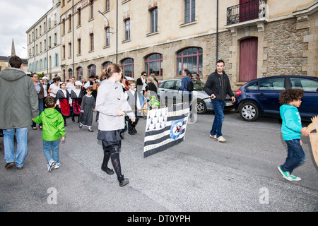 La Foire Teillouse in Redon Bretagne. Stockfoto