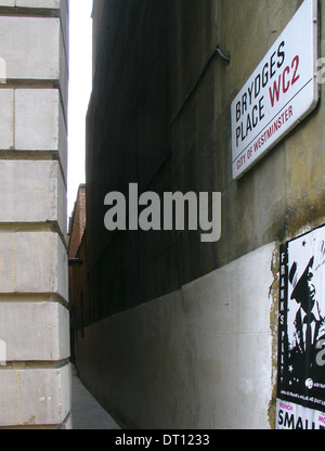 Brydges Ort Straße die schmalste Gasse in London WC2 UK Stockfoto