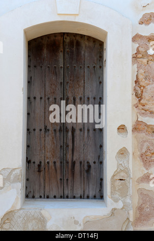 Alte Tür am Castillo San Cristobal in Old San Juan Puerto Rico Stockfoto