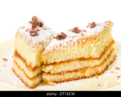 Kuchen, Keks isoliert auf weiss Stockfoto