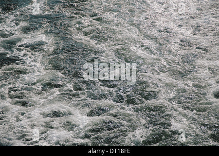 Seattle Washington USA Wake vom Passagier Fähre auf Wasser in der Nähe von Seattle Stockfoto