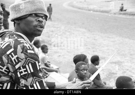 NELSON MANDELAS ANC, BUTHELEZI IFP UND PIK BOTHA NP ADRESSE EINE FRIEDENSKUNDGEBUNG ÖSTLICH VON JOHANNESBURG VOR 1994 DEMOKRATISCHE Stockfoto