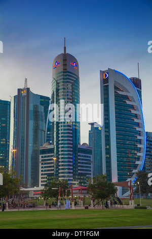 West Bay Gebäude, Doha, Katar, Nahost Stockfoto