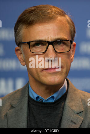 Berlin, Deutschland. 6. Februar 2014. Jury-Mitglied, österreichischer Schauspieler und Oscar-Preisträger Christoph Waltz, während einer Pressekonferenz zu Beginn der Berlinale in Berlin, Deutschland, 6. Februar 2014. : Bildnachweis TIM BRAKEMEIER: Dpa picture-Alliance/Alamy Live News Stockfoto