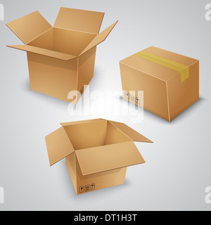 Vektor-Illustration von Kartons Stockfoto