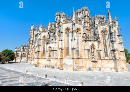 Dominikaner Kloster von Santa Maria de Vitoria, UNESCO World Heritage Site, Batalha, Estremadura, Portugal, Europa Stockfoto