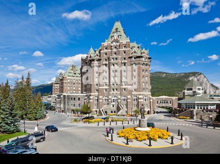 The Fairmont Banff Springs Hotel, Banff Township, The Rocky Mountains, Banff Nationalpark, Alberta, Kanada, Nordamerika Stockfoto