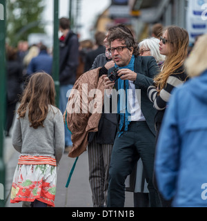 Menschen auf den Straßen feiern 17. Juni Islands Unabhängigkeitstag, Reykjavik Stockfoto