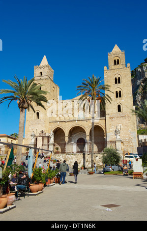 Die Kathedrale, Cefalu, Palermo Bezirk, Sizilien, Italien, Europa Stockfoto