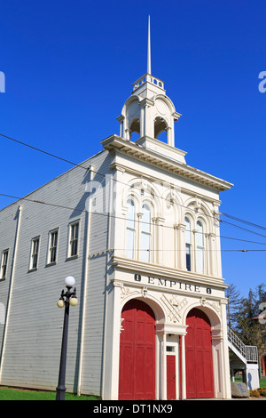 Feuerwehrhaus im historischen Museum, Kelley Park, San Jose, Kalifornien, Vereinigte Staaten von Amerika, Nordamerika Stockfoto