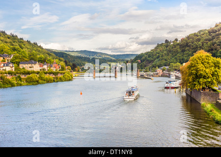 Blick von der  old Bridge , Heidelberg, Baden-Württemberg, Deutschland Stockfoto