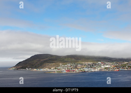 Ansicht der Stadt Hammerfest im Norden Norwegens Stockfoto