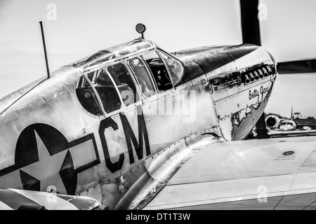 Ein WW2 P51 Mustang Jagdflugzeug von der USAAF Stockfoto