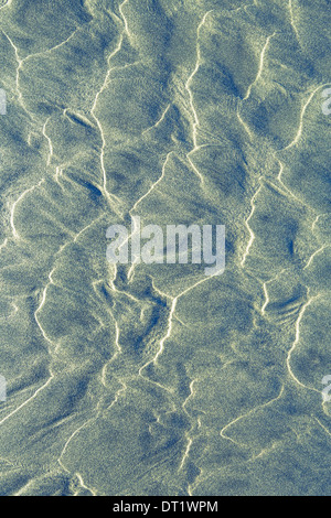 Nahaufnahme von erosive Sand Muster auf Strand und Gezeitenzone Ocean Park Stockfoto