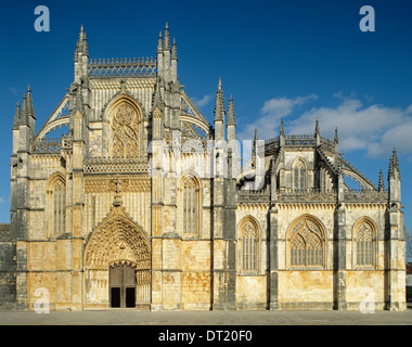 Leiria, Portugal, Costa de Prata, Zentralregion, Batalha Kathedrale (Mosteiro da Batalha), ein Dominikanerkloster. Stockfoto