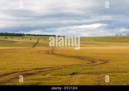 Hight Lang Tal in Nord-Mongolei-Bergen Stockfoto