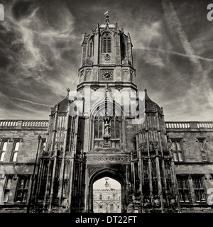 Tom Gate auf St Aldates, Christ Church, Oxford, Haupteingang führt in Tom Quad. Es wurde von Christopher Wren entworfen. Stockfoto