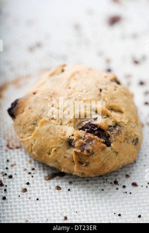 Chocolate Chip Cookies und Fleur de sel Stockfoto