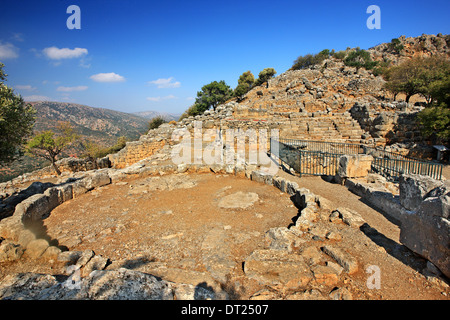 Die archäologische Stätte von Lato, Nähe Dorf Kritsa (Gemeinde von Agios Nikolaos), Lasithi, Kreta, Griechenland. Stockfoto