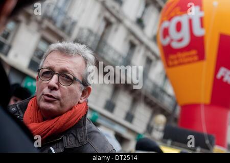 Paris, Frankreich. 6. Februar 2014. Demonstration in Paris für eine soziale Gerechtigkeit am 6. Februar 2014. Bildnachweis: Michael Bunel/NurPhoto/ZUMAPRESS.com/Alamy Live-Nachrichten Stockfoto