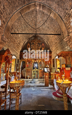 Areti Kloster in der Nähe von Karidi Dorf, Epáno Mirabello, Agios Nikolaos Gemeinde, Lasithi, Kreta, Griechenland. Stockfoto