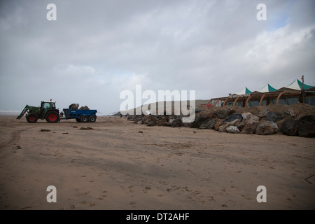Bewässerung Hole Bar, Perranporth Stockfoto