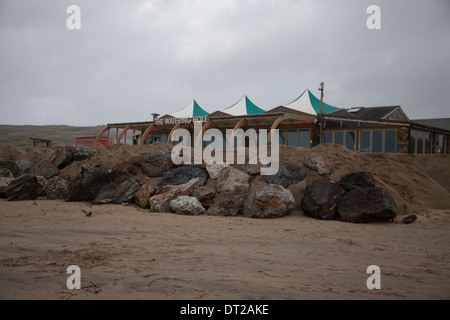 Bewässerung Hole Bar, Perranporth Stockfoto