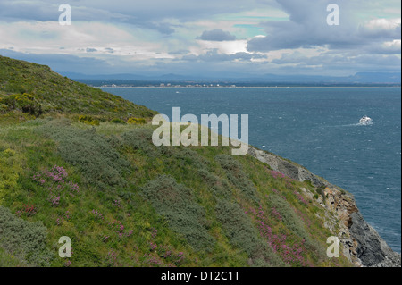 am Meer Wandern trail Port Vendres Frankreich Stockfoto