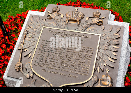 Grab von ihrer kaiserlichen Hoheit Großfürstin Olga von Russland und Oberst N.A. Kulikovsky am Friedhof von York in Toronto Stockfoto