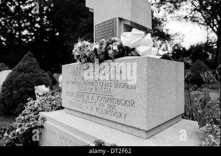 Grab von ihrer kaiserlichen Hoheit Großfürstin Olga von Russland und Oberst N.A. Kulikovsky am Friedhof von York in Toronto Stockfoto