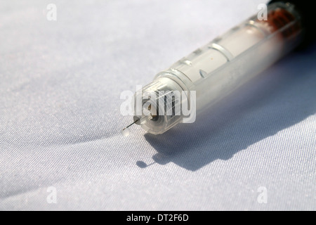 Ein Insulin-Pen zur Injektion von Insulin für Diabetiker Stockfoto