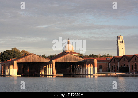 Le Gaggiandre all'Arsenale. Die alten venezianischen Werft Arsenale Stockfoto