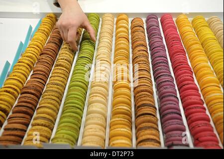 Brüssel, Belgien. 6. Februar 2014. Der Salon du Schokolade beginnt in Brüssel, Belgien, Donnerstag, 6. Februar 2014. © Jakub Dospiva/CTK Foto/Alamy Live-Nachrichten Stockfoto