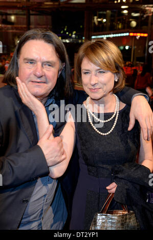 Berlin, Deutschland. 6. Februar 2014. Wolfgang Krause Zwieback und Corinna Harfouch während der Eröffnung feiern auf der 64. Internationalen Filmfestspiele Berlin / Berlinale 2014 am 6. Februar 2014 in Berlin, Deutschland. / Bild Allianz Credit: Dpa/Alamy Live-Nachrichten Stockfoto