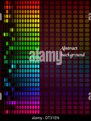Regenbogen-Equalizer auf dunklem Hintergrund Stockfoto