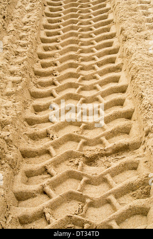 Reifen Profildesign in Sand. Stockfoto