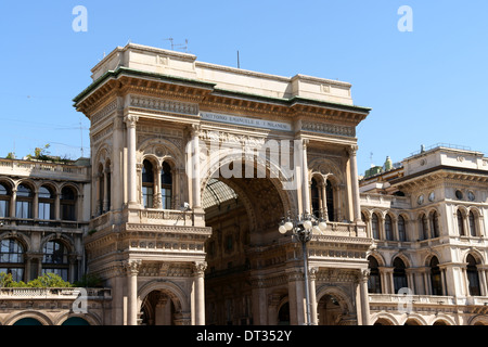 Galleria Vittorio Emanuele II gewidmet dem italienischen König in Piazza del Duomo, Mailand, Italien. Stockfoto