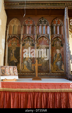 Johannes der Täufer-Kapelle. Mittelalterliche Lettner in Ranworth Kirche, Norfolk Broads, UK Stockfoto