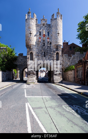 Micklegate Bar, der südlichen Einfahrt nach York, eine Stadt in North Yorkshire, England Stockfoto