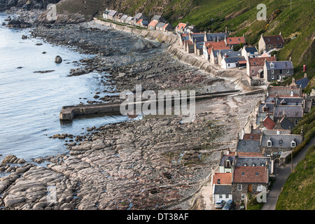 Crovie Dorf auf den Moray Firth in Aberdeenshire, Schottland. Stockfoto