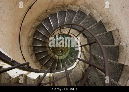 Wendeltreppe in den Arc de Triomphe, Paris, Frankreich Stockfoto