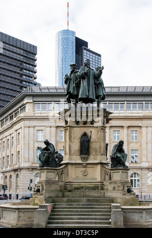 Gutenberg-Denkmal in Frankfurt (Deutschland) Stockfoto