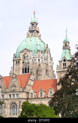 Detail des neuen Rathauses in Hannover, Deutschland Stockfoto