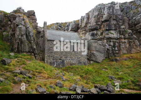 Kapelle St. Govan in Pembrokeshire Coast National Park Wales Vereinigtes Königreich UK Stockfoto