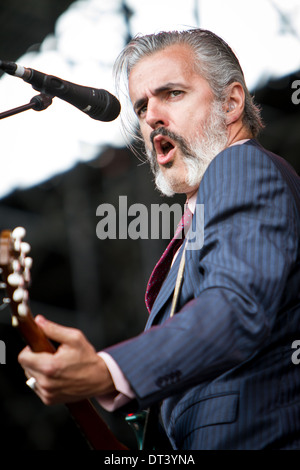 Mailand Rho. 4. Juni 2012. Der belgische Rockband führt TRIGGERFINGER live in der Arena Fiera di Milano Stockfoto