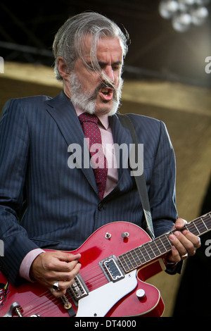 Mailand Rho. 4. Juni 2012. Der belgische Rockband führt TRIGGERFINGER live in der Arena Fiera di Milano Stockfoto