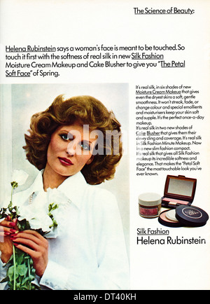 1970er Jahre Mode Magazin Werbung Werbung von HELENA RUBINSTEIN Make-up, Anzeige ca. 1975 Stockfoto