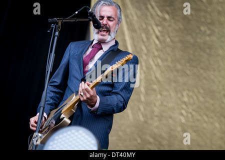 Mailand Rho. 4. Juni 2012. Der belgische Rockband führt TRIGGERFINGER live in der Arena Fiera di Milano Stockfoto