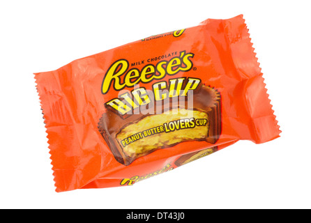 Reeses große Tasse Milchschokolade und Peanut Butter Cups. Stockfoto